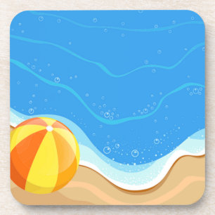 Beach ball At The Beach Coaster