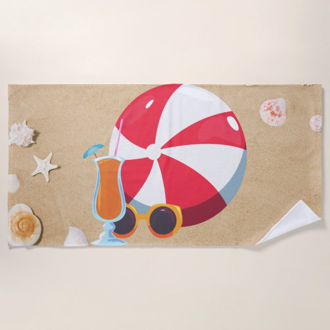 Beach Ball Beach Towel (Front)