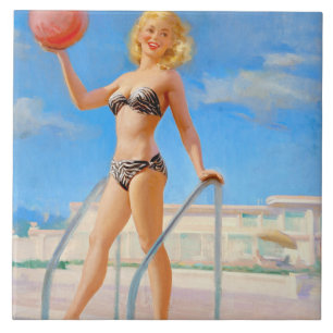 Beach Ball Ceramic Tile