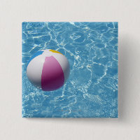 Beach ball in swimming pool
