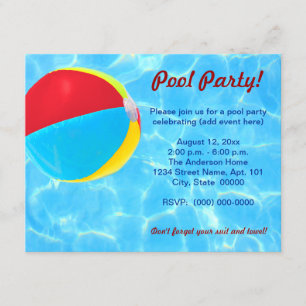 Beach Ball Invitations
