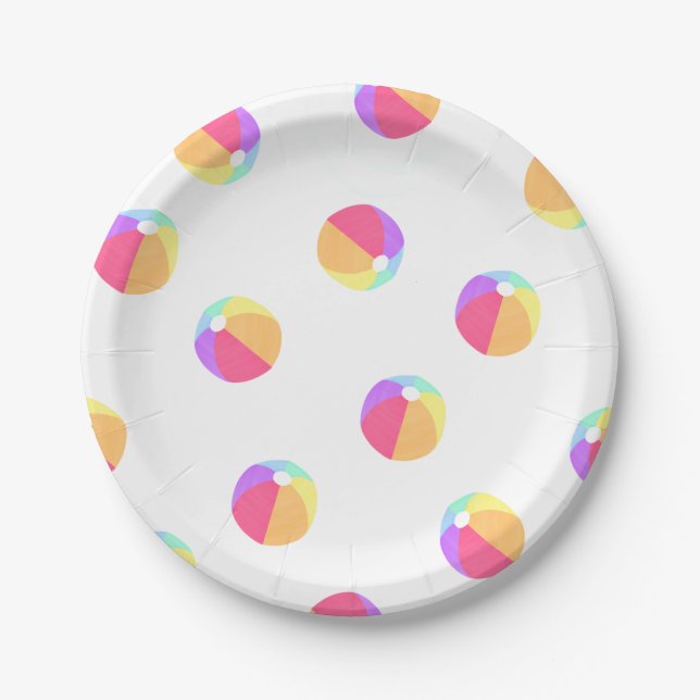 Beach Ball Paper Plates (Front)