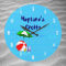 Beach Ball Pool Toys Custom Clock White Numbers