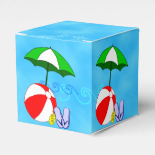 Beach Ball Pool Umbrella Swimming Party Favour Box