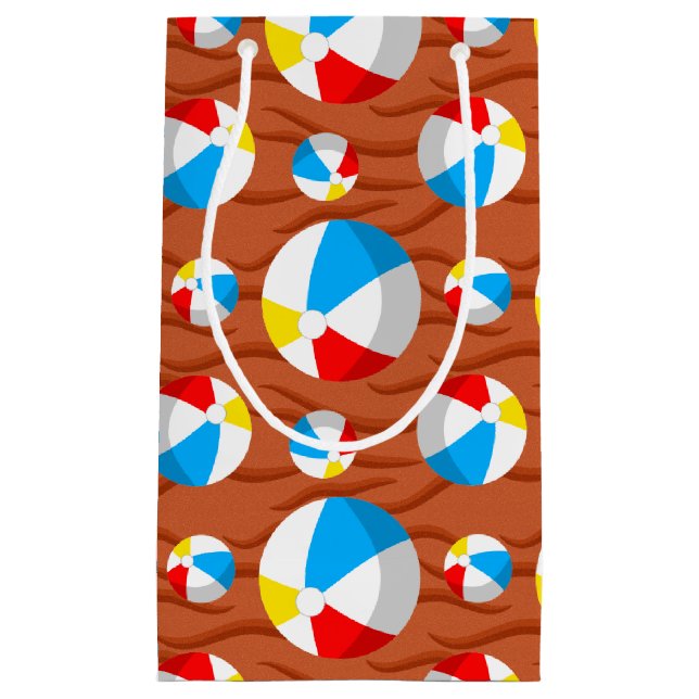 Beach Balls Red Sand Small Gift Bag (Front)