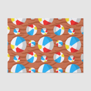 Beach Balls Red Sand Tissue Paper