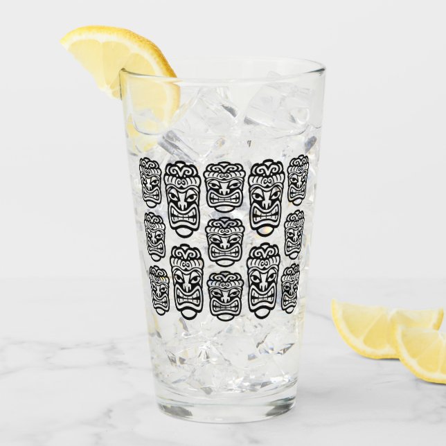 Beach Bar Party Retro Tiki Glass (Front Ice)