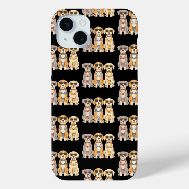 Beach Barkers Bikini Trio with Attitude Case-Mate iPhone Case (Back)