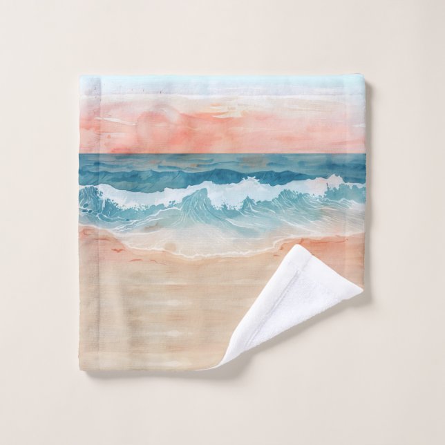 Beach Bath Towel Set (Wash Cloth)