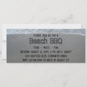 Beach BBQ Party Invitations