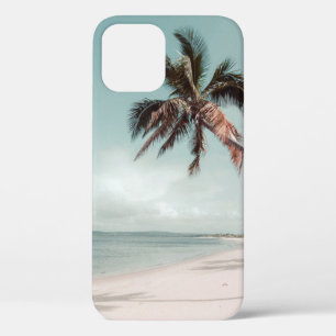 Beach beside coconut palm tree iPhone 12 case