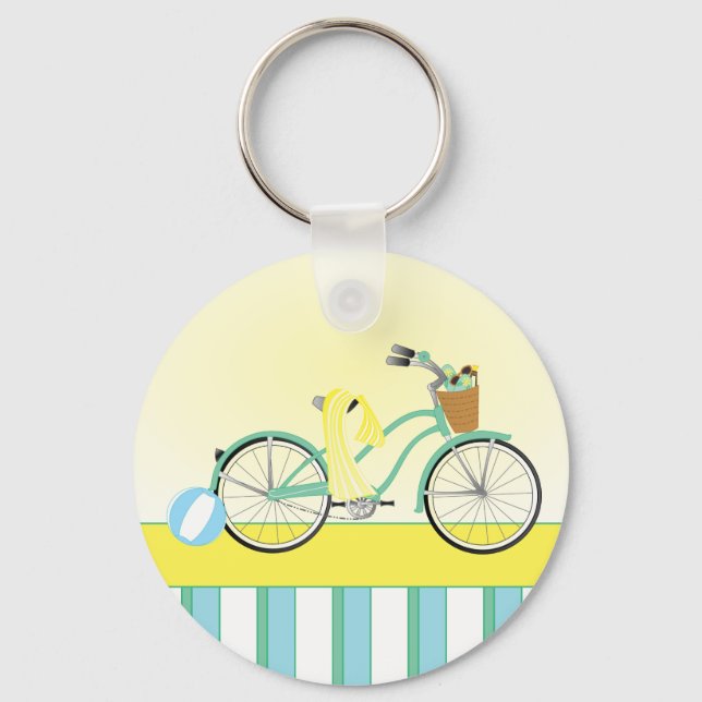 Beach Bicycle Key Ring (Front)
