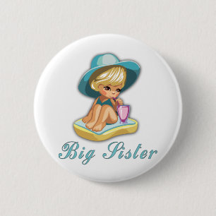 Beach Big Sister 6 Cm Round Badge