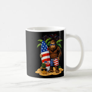 Beach Bigfoot Surf USA July 4th Patriotic 250 Coffee Mug