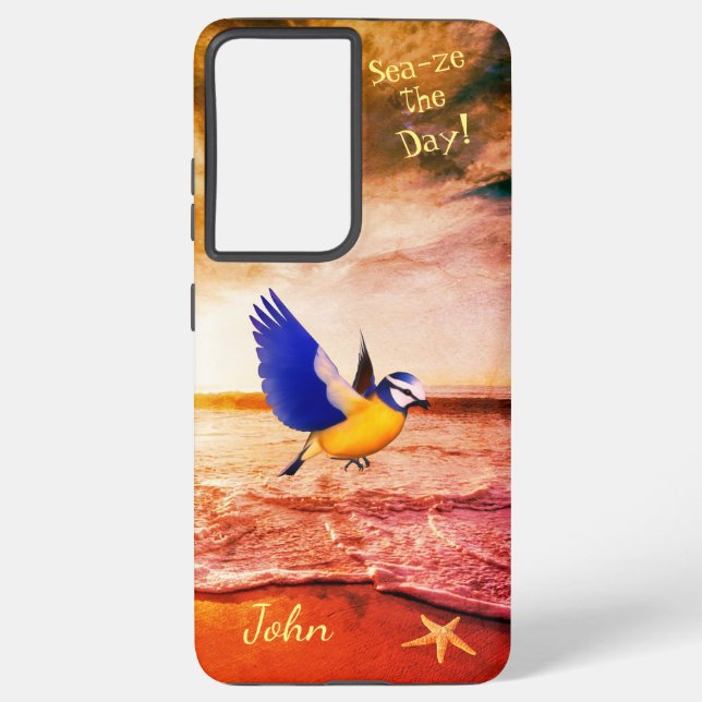  Beach Bird Sea  Samsung Galaxy S21+ Case (Back)