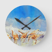 Beach Birds Clock, Sandpipers, Sanderlings