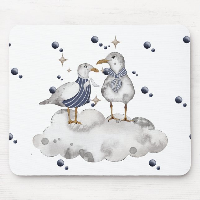 Beach Birds Mouse Pad (Front)