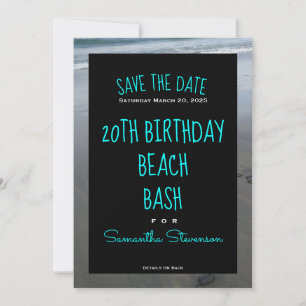 Beach Birthday Bash Any Year Any Name Invitation