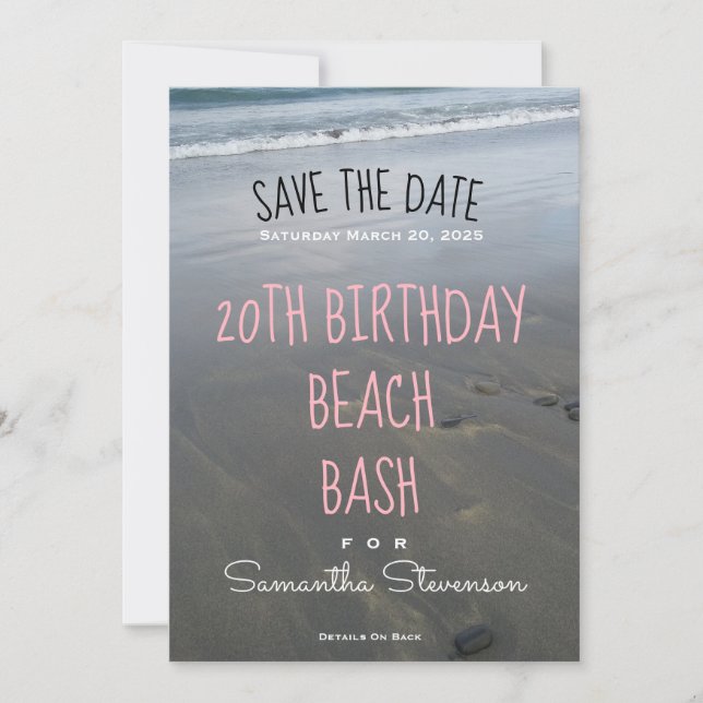Beach Birthday Party Any Year Invitation (Front)