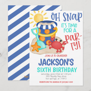 Beach Birthday Party Invitation