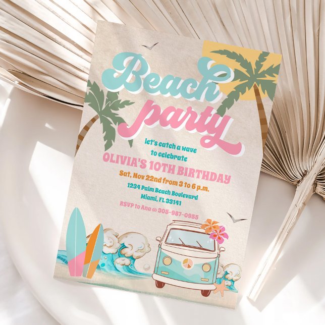 Beach Birthday Party Invitation (Creator Uploaded)