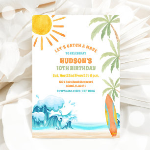 Beach Birthday Party Invitation