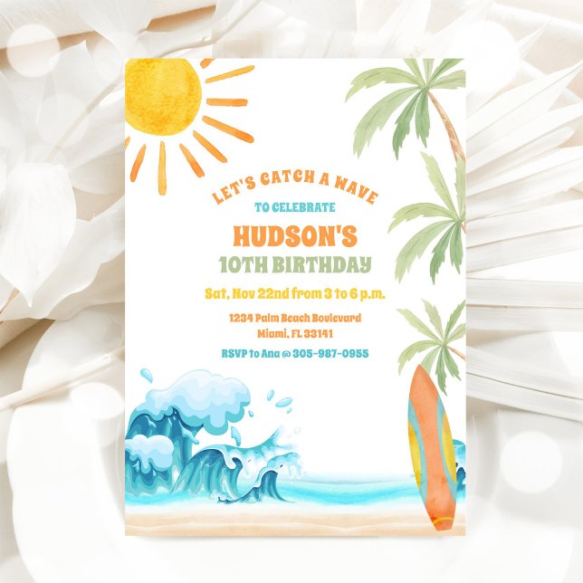 Beach Birthday Party Invitation (Creator Uploaded)