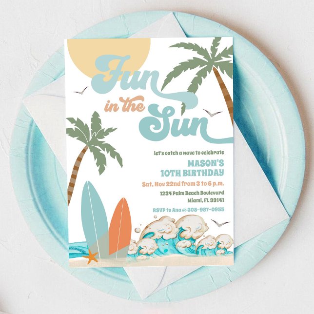 Beach Birthday Party Invitation (Creator Uploaded)