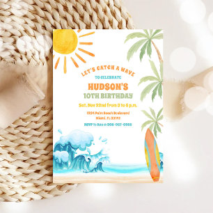 Beach Birthday Party Invitation