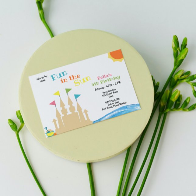 Beach Birthday Party Invitation (Creator Uploaded)