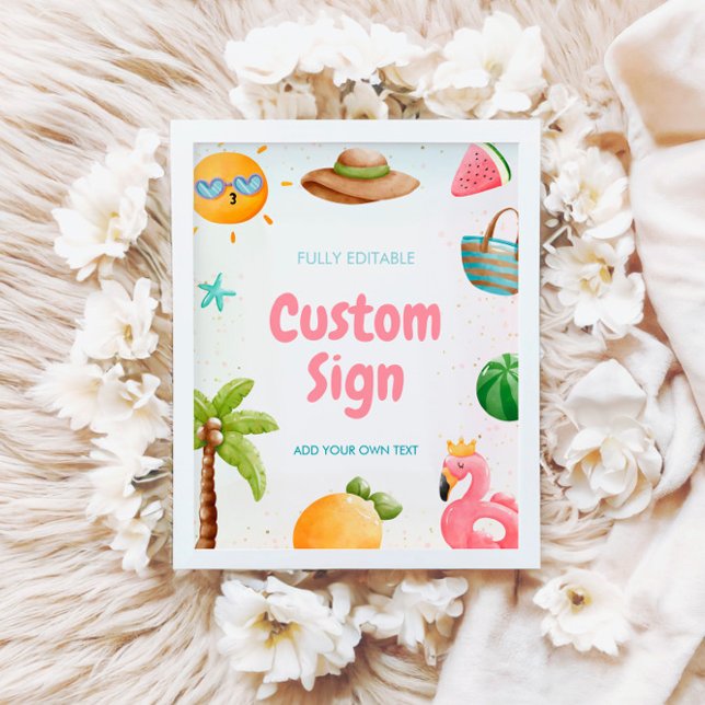 Beach Birthday Sign, Pool Party Sign (Creator Uploaded)