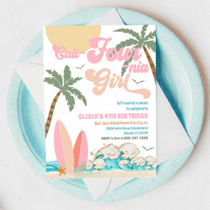 Beach Birthday Surf Party Invitation