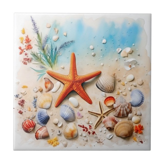 Beach Bliss Ceramic Tile (Front)