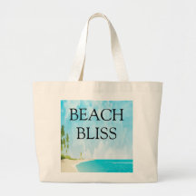 Beach Bliss Coastal Ocean Scene Canvas Tote Bag