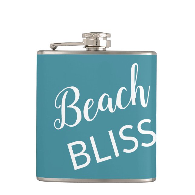 Beach Bliss Hip Flask (Front)