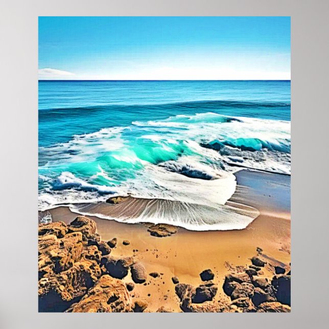 Beach Bliss: Ocean View Poster (Front)