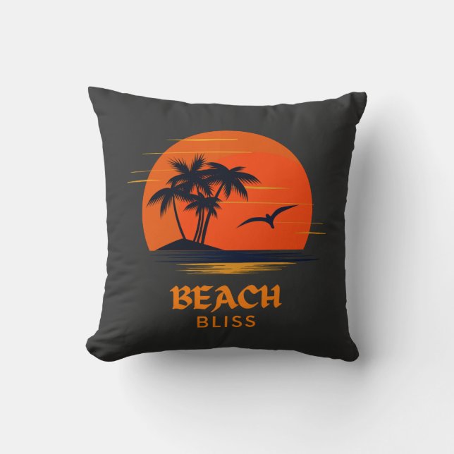 Beach Bliss: Soaring Sun Cushion (Front)