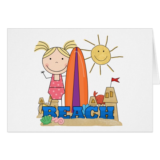 BEACH - Blonde Girl Tshirts and Gifts (Front Horizontal)