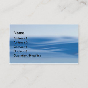 Beach blue business card