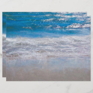 Beach Blue Coastal Ocean Waves Tropical Art