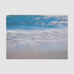 Beach Blue Coastal Ocean Waves Tropical Art Tissue Paper