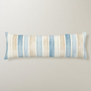 Beach Blue Cream Stripes Body Cushion