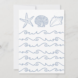 Beach Blue Ocean Baby Boy Shower Invitation