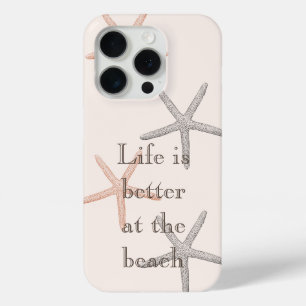 Beach Blue Peach Starfish  iPhone 15 Pro Case