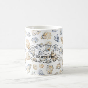 Beach Blue Sea Shells Coffee Mug