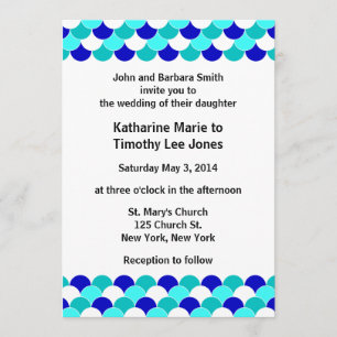 Beach Blues Wedding Invitation