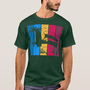 Beach Board Funny Beach Pig Surfing Premium T-Shirt