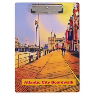 Beach Boardwalk Pop Art Clipboard
