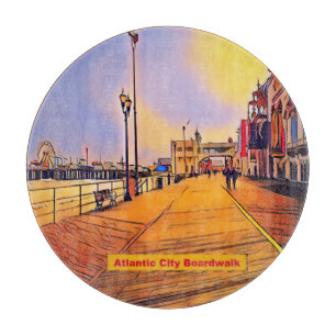 Beach Boardwalk Pop Art Cutting Board