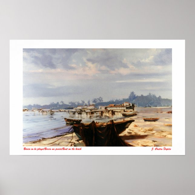 Beach boat/Barca na praia/Boat on the beach Poster (Front)